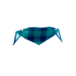 Soft, cozy Flannel flannel bandana for dog or cat in green. The bandana is available in five sizes: XS, S, M, L, XL. 