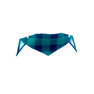 Soft, cozy Flannel flannel bandana for dog or cat in green. The bandana is available in five sizes: XS, S, M, L, XL.