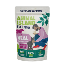 Wet cat food - Veal in sachets